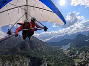 Drachen Tandemflug vom Tegelberg über Schloss Neuschwanstein mit Tim Grabowski